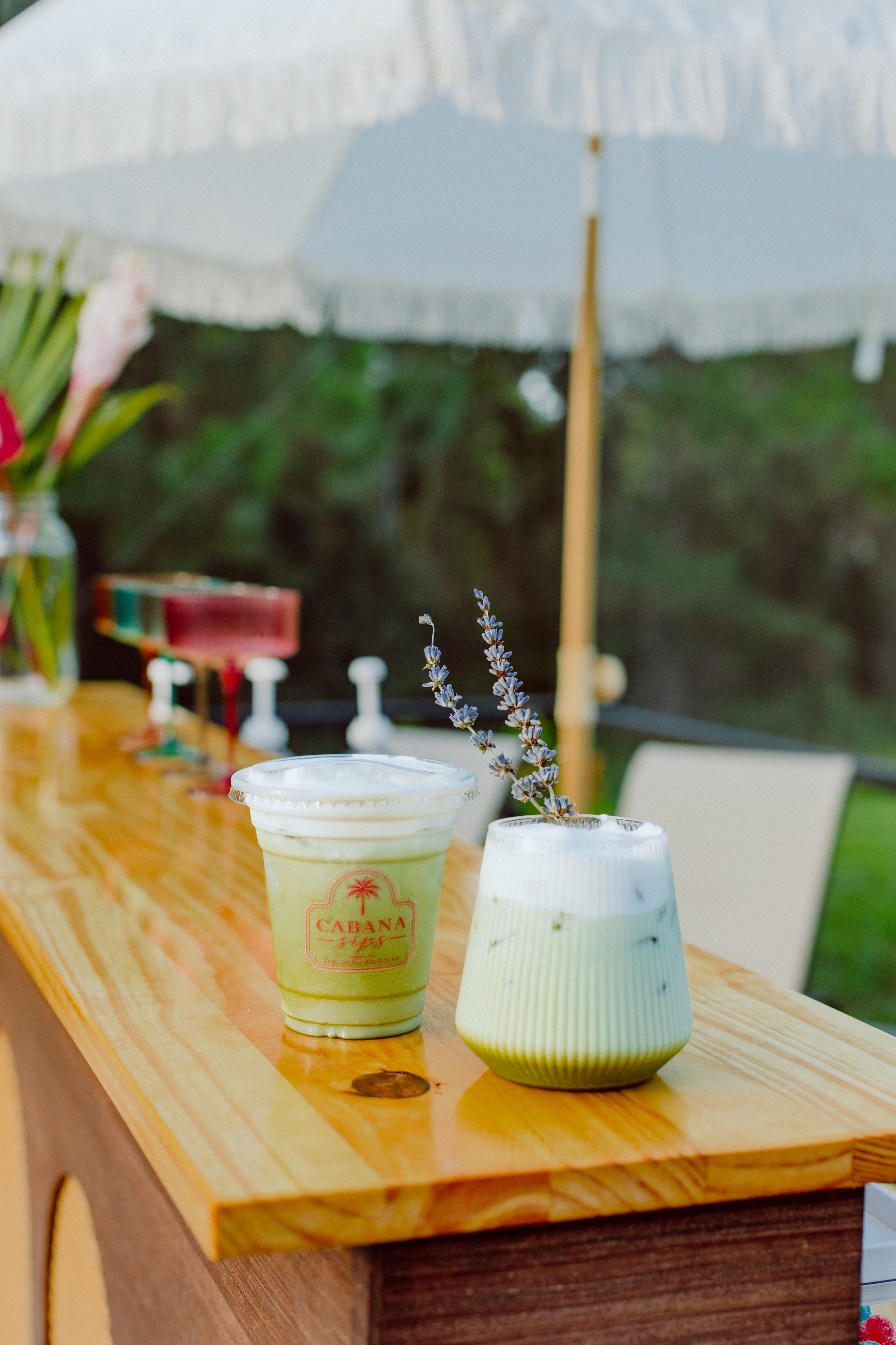 Craft beverages close up